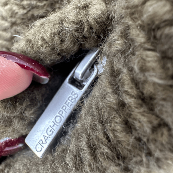 Craghoppers Womens Chunky Cardigan Coat Size M Wool Blend Lagenlook Green Cabin - Picture 11 of 14